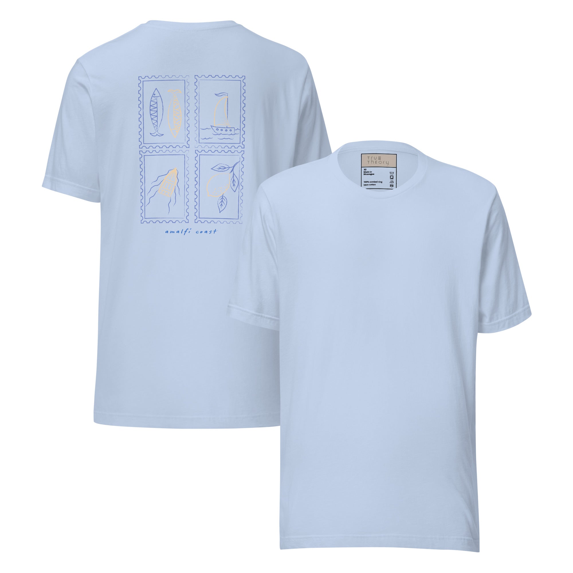 Amalfi Stamps Graphic Tee