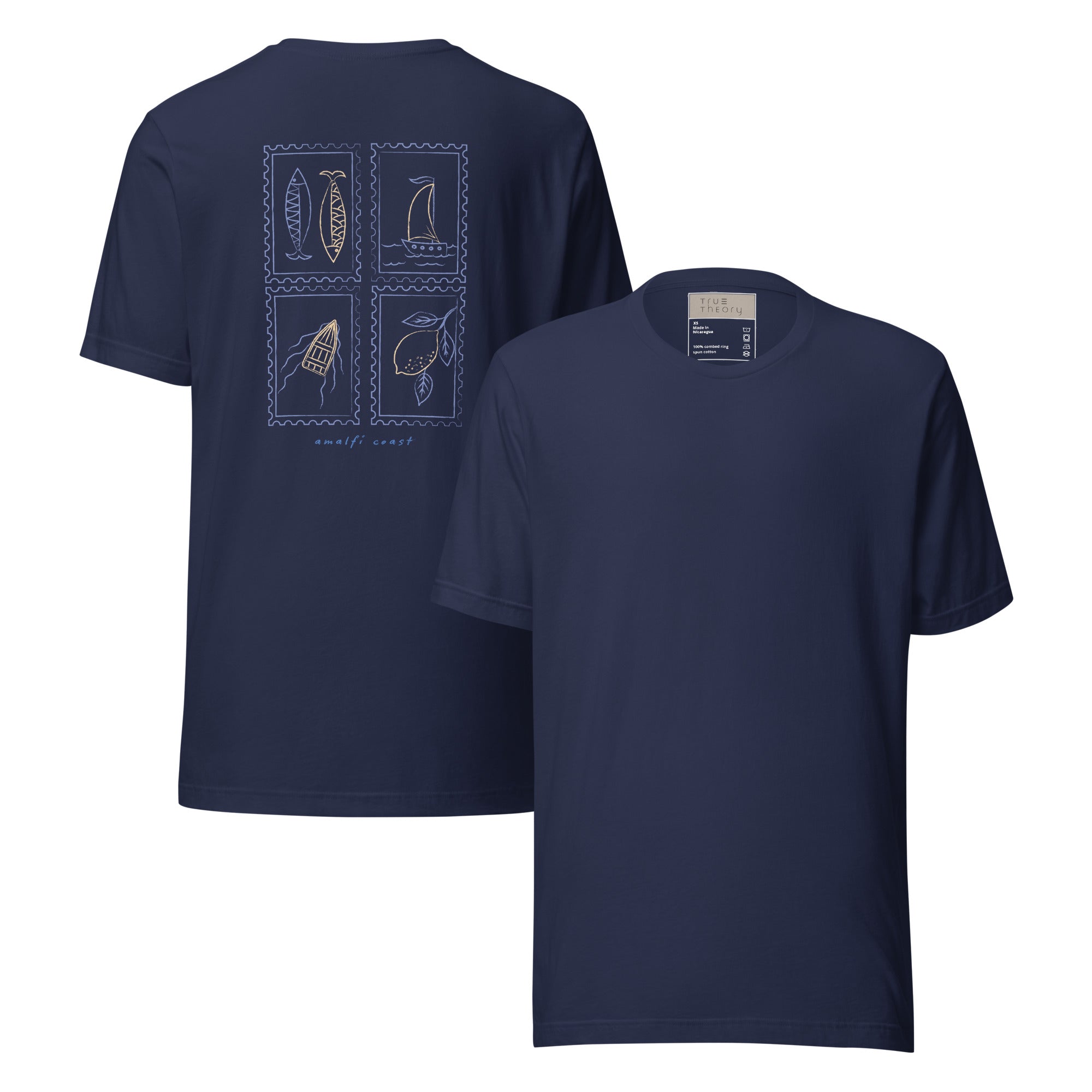 Amalfi Stamps Graphic Tee
